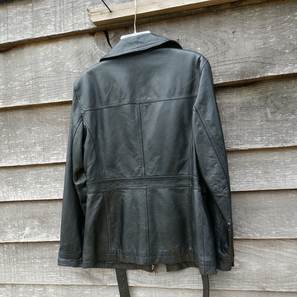 🌹Host Pick🌹Genuine Leather East 5th Womens Black Full Zip Jacket Coat L - Picture 4 of 12